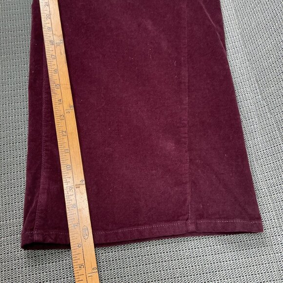 Time And Tru Womens Size 20 Burgundy Wine  High Rise Wide Leg Velvet Pants - Picture 7 of 12
